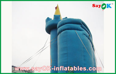 Casa de salto inflável de PVC azul personalizado