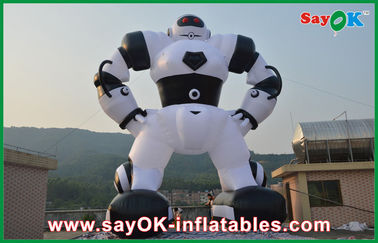 Branco exterior personagens de banda desenhada infláveis do robô inflável de 10 medidores para anunciar