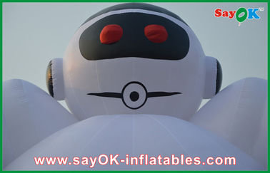 Branco exterior personagens de banda desenhada infláveis do robô inflável de 10 medidores para anunciar
