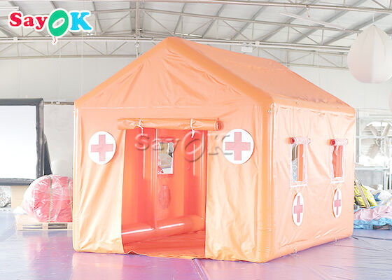 Barraca médica inflável da emergência de encerado do PVC da barraca do hospital de campanha impermeável