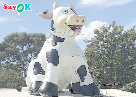 Fusão de personagens de desenhos animados Tarpaulin PVC Lifesize inflável Leite de vaca para decoração da fazenda