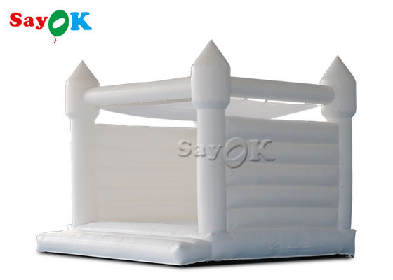 Casa branca pura do salto do casamento do Pvc da criança adulta com ventilador de ar