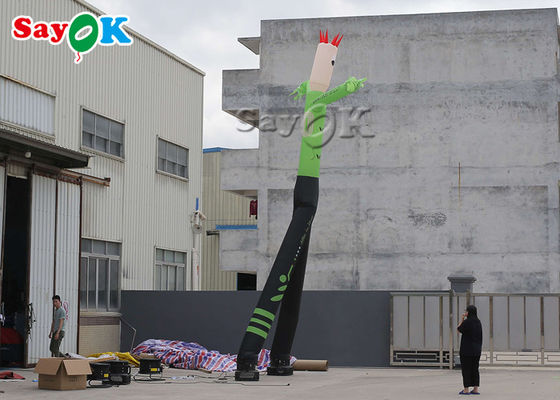 Pés 24ft verdes infláveis de dança de Man With Two do dançarino do homem 8m Mini Hand Shaking Inflatable Air