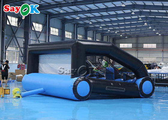 o carro 4.5x5x2.6mH dão forma ao preto inflável do jogo da galeria de tiro do sistema do IPS e azuis