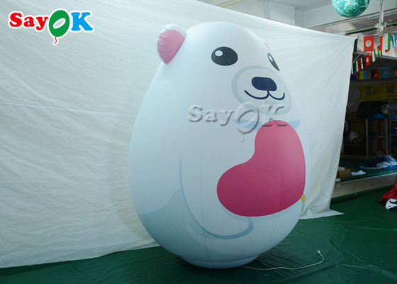 das decorações infláveis do feriado de 2m desenhos animados brancos do urso do Pvc do personagem de banda desenhada