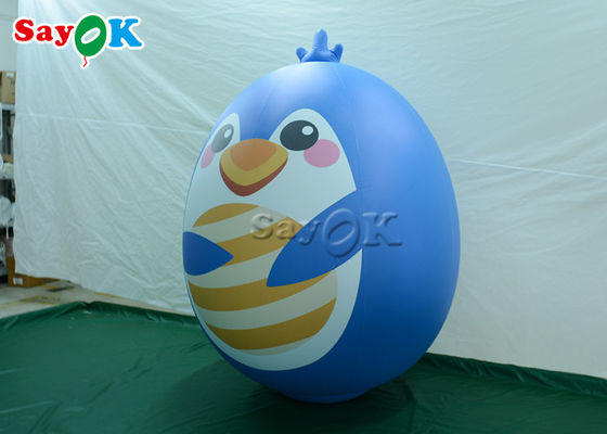 Balão azul dos desenhos animados do pássaro da explosão das decorações infláveis alegres comerciais do feriado do Xmas