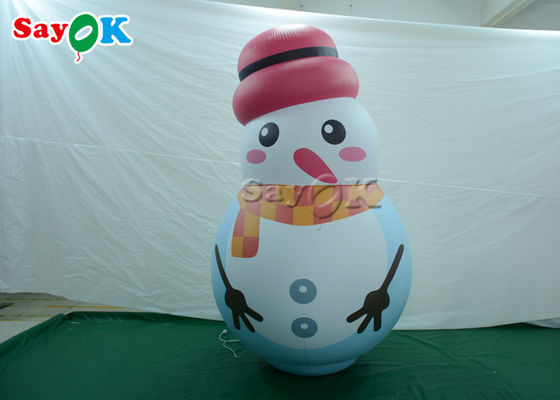 Chapéu inflável de Balloon With Pink do modelo do boneco de neve dos ornamento internos brancos