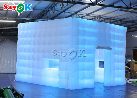 Tenda inflável personalizada Grande evento ao ar livre portátil Tenda de cubo inflável com luz LED