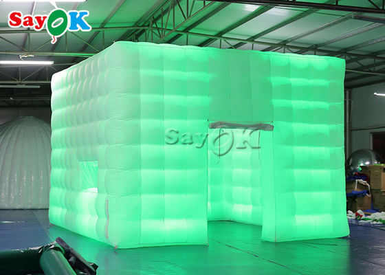 Tenda inflável personalizada Grande evento ao ar livre portátil Tenda de cubo inflável com luz LED