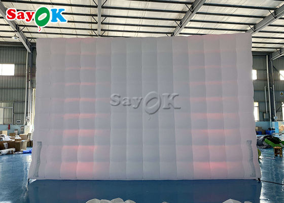 Tenda de Cubo Inflavel 6,5m 21ft Tenda de Ar Inflavel Quadrado Marquise Com Luzes de Tubos LED