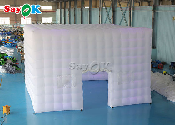 Tenda de Cubo Inflavel 6,5m 21ft Tenda de Ar Inflavel Quadrado Marquise Com Luzes de Tubos LED