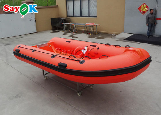 barcos infláveis 390cm vermelhos do PVC de 12.8ft com motor externo