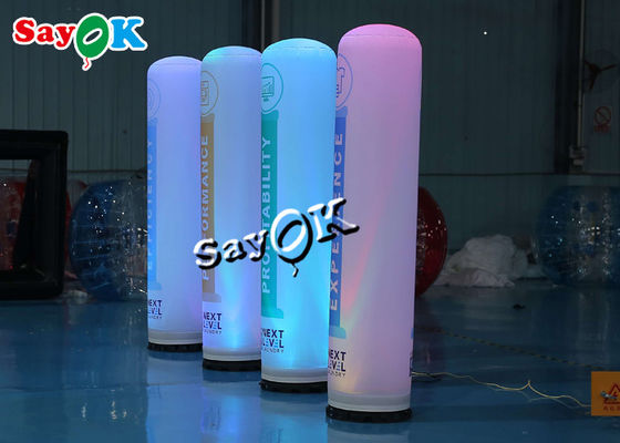 decoração de iluminação 7ft inflável de 2m que anuncia a coluna do ar com impressão a cores completa