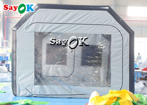 Tenda inflável transparente 8x4x3mH Preta Tenda de ar inflável portátil Airtight Car Spray Booth