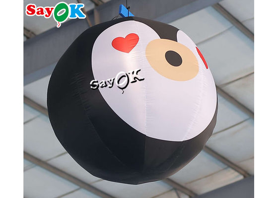 a decoração do Xmas da explosão de 3.3ft conduziu a luz animado do balão do pinguim da mascote