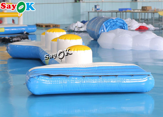 Equipamento de parque aquático inflável grande personalizado ponte de madeira cilíndrica brinquedos de água infláveis para lago