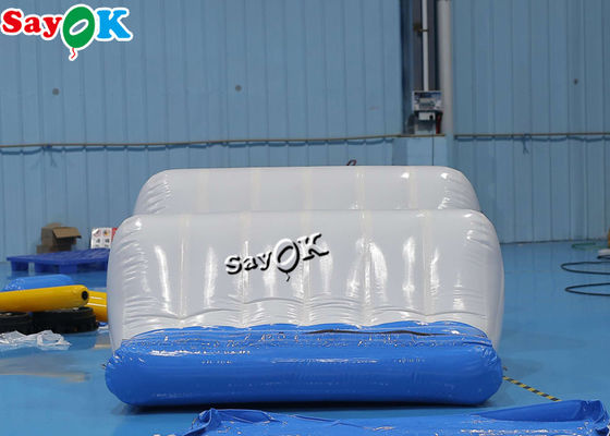 6x2x1.1mH Branco hermético Inflável Float Wave Track Inflável Parques aquáticos