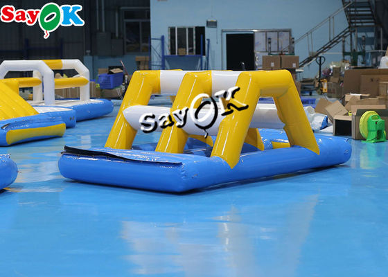 Brinquedos de trampolim aquático 3x2x1mH Pequenos brinquedos de água infláveis Curso de obstáculos Sport Arch Bridge