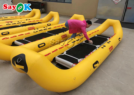 Salvamento rápido da água da jangada da canoa do caiaque da jangada do rio do desenvolvimento dos barcos infláveis amarelos do PVC