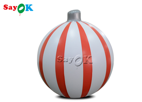 0.6m vermelhos e auto branco do PVC que infla a decoração personalizada balão da loja do Natal