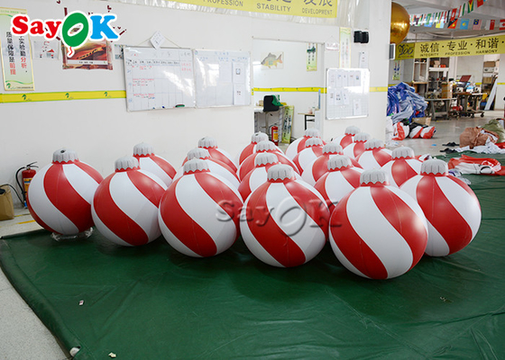 das bolas infláveis pequenas do PVC dos ornamento do Xmas de 0.6m bola decorada de suspensão exterior