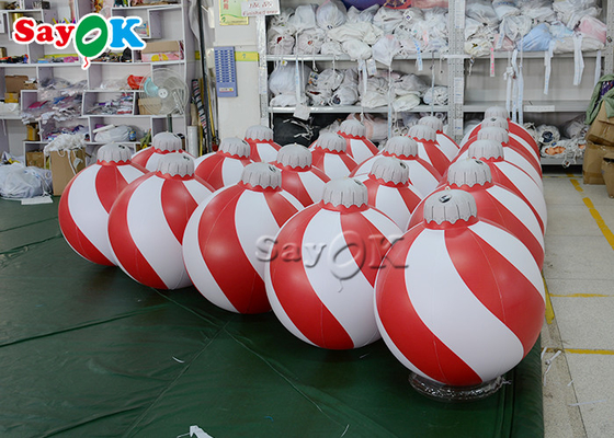 das bolas infláveis pequenas do PVC dos ornamento do Xmas de 0.6m bola decorada de suspensão exterior