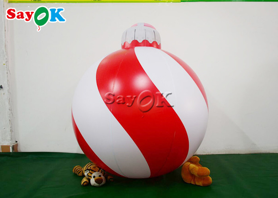 decoração inflável vermelha da jarda do Natal do festival da bola do floco de neve de 1.2m