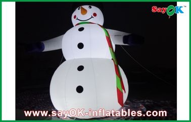 Gigante exterior de 5m que ilumina a decoração inflável do boneco de neve do Natal