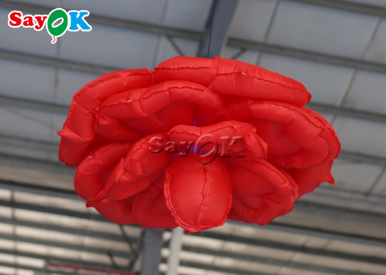 decoração de iluminação 3.3ft inflável do casamento de Rose Flower Ceiling Wall Hanging da decoração de 1m