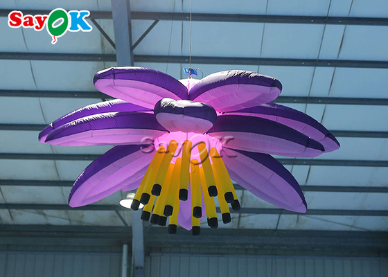 A decoração de iluminação inflável personalizada de 10ft conduziu Lily Flower For Wedding Christmas