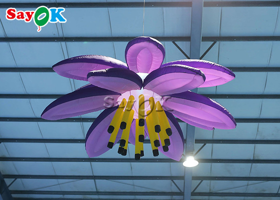 A decoração de iluminação inflável personalizada de 10ft conduziu Lily Flower For Wedding Christmas
