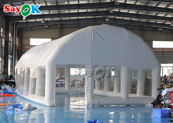 Abóbada hermética transparente da grande barraca inflável inflável do ar do Pvc da barraca 0.55Mm para a tampa da piscina
