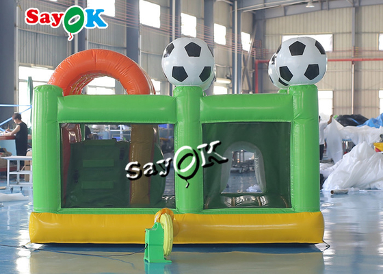 Corrediça pequena verde de Jumper Inflatable Bounce Soccer Bouncer do futebol combinado