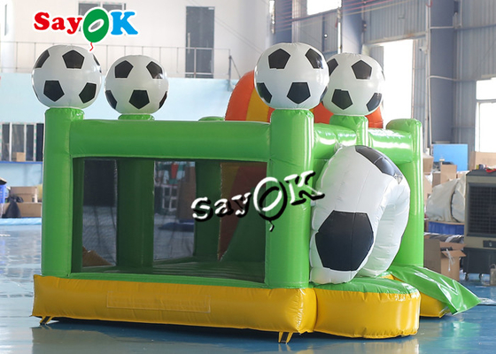 Corrediça pequena verde de Jumper Inflatable Bounce Soccer Bouncer do futebol combinado