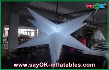 Estrela de suspensão inflável personalizada da luz do diodo emissor de luz da decoração do evento do partido