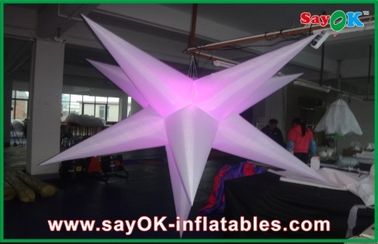 Estrela de suspensão inflável da luz do diodo emissor de luz da decoração do evento do partido para anunciar