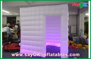 Produtos infláveis feitos sob encomenda infláveis de pano de Oxford, cabine quadrada móvel da foto do casamento branco
