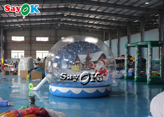 Globo inflável transparente 3m da neve da casa do salto do Natal 10ft para a decoração do Xmas