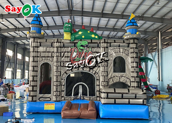 Corrediça de Dino Stroll Inflatable Bounce House com bola Pit Pool