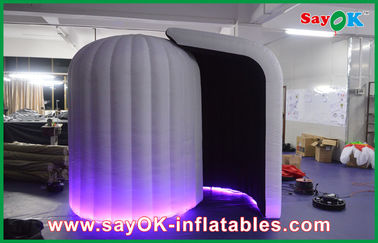 Pano forte alugado Photobooth de Oxford da cabine inflável da foto, grande cabine inflável da foto com luz do diodo emissor de luz