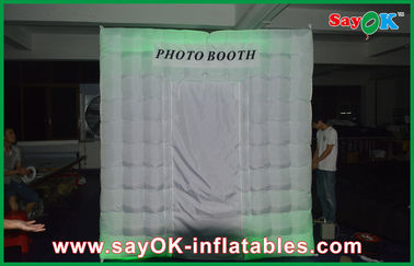 A cabine inflável da foto contrata a barraca branca inflável da iluminação da cabine da foto do diodo emissor de luz Photobooth com cor de 210 D Oxford
