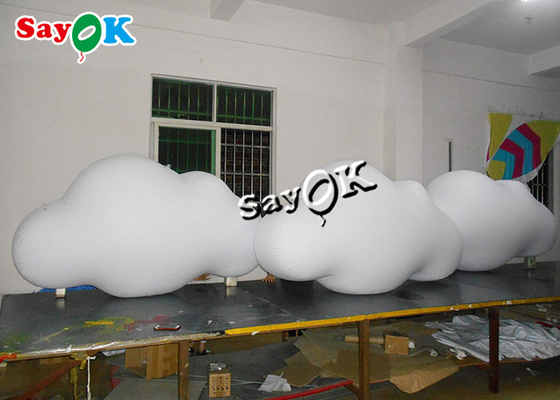 teto inflável 10ft feito sob encomenda dos produtos de 3m que pendura o balão da nuvem do PVC com luzes do diodo emissor de luz