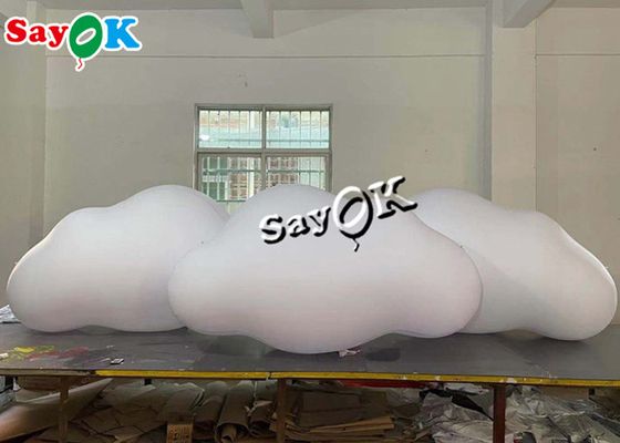teto inflável 10ft feito sob encomenda dos produtos de 3m que pendura o balão da nuvem do PVC com luzes do diodo emissor de luz