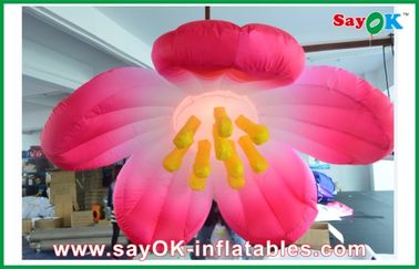 da flor inflável do diodo emissor de luz de 1.5m iluminação inflável de suspensão cor-de-rosa para o partido