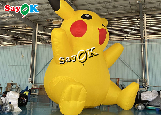 Yellow Pvc Airtight Inflatable Pikachu Modelo 6m 20ft Personagens de desenho animado para festas de aniversário
