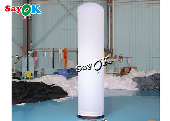 Coluna inflável branca feita sob encomenda da coluna do diodo emissor de luz para a propaganda