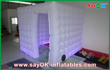 Pano forte inflável Photobooth do estúdio 2.4m Quadrate Oxford da foto, grande cabine inflável da foto