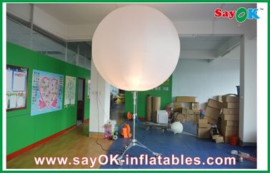 decoração inflável da iluminação do diâmetro de 2m, bola branca do suporte do diodo emissor de luz com o pano de nylon para anunciar