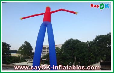 Propaganda exterior Bule e mão vermelha que acena o dançarino inflável Dancing do ar