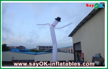 Onda de céu inflável gigante exterior do sinal de propaganda do dançarino do tubo de ar do PVC que cumprimenta o homem da dança